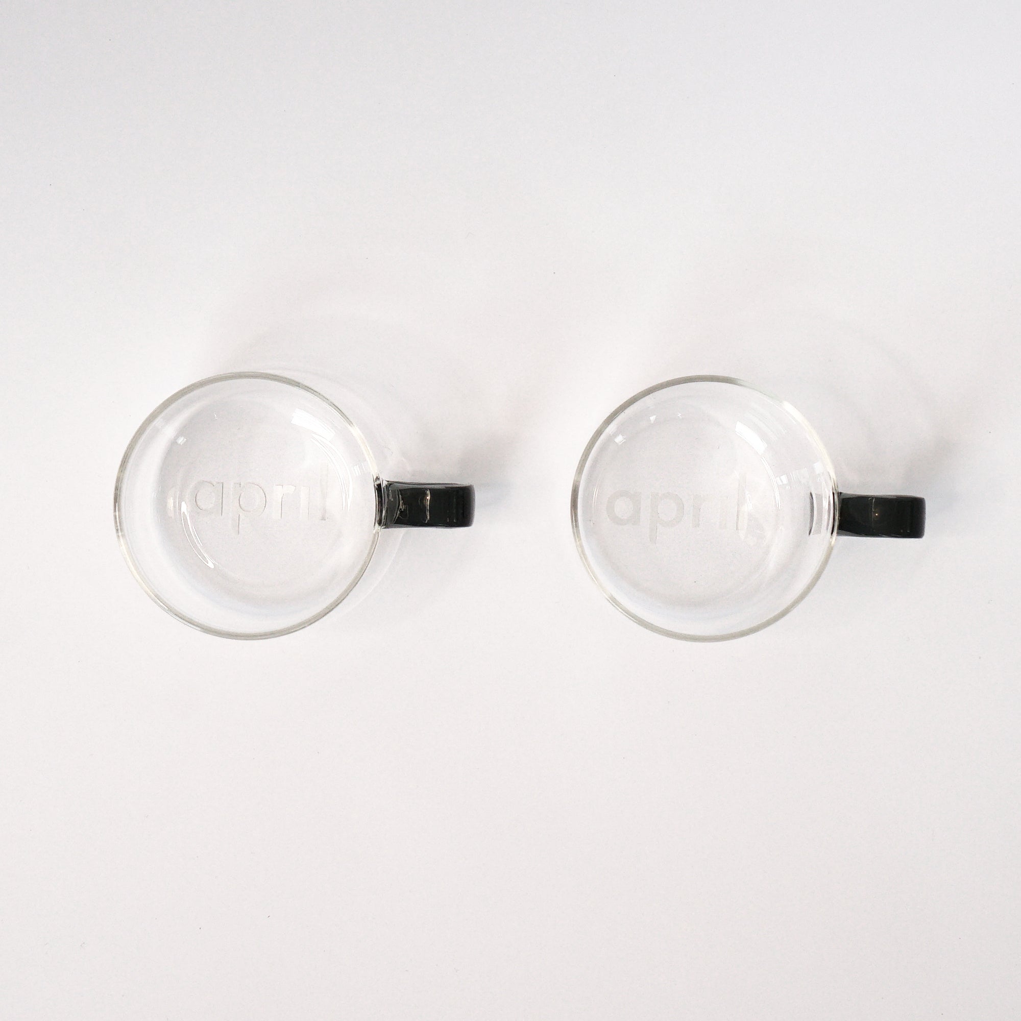 2 x april Glass Mugs