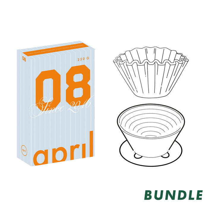 Glass Brewer + Paper Filter + 250g Filter Beans