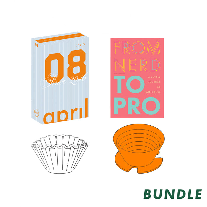 From Nerd To Pro + Plastic Brewer + Paper Filter + 250g Filter Beans