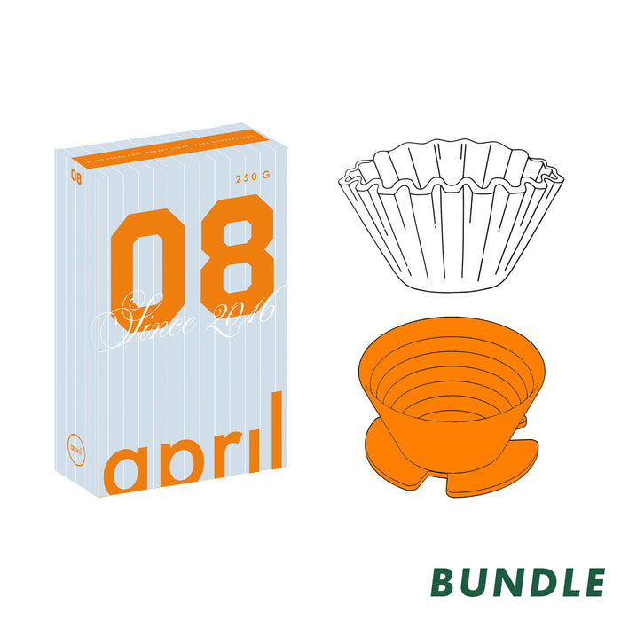 Plastic Brewer + Paper Filter + 250g Filter Beans
