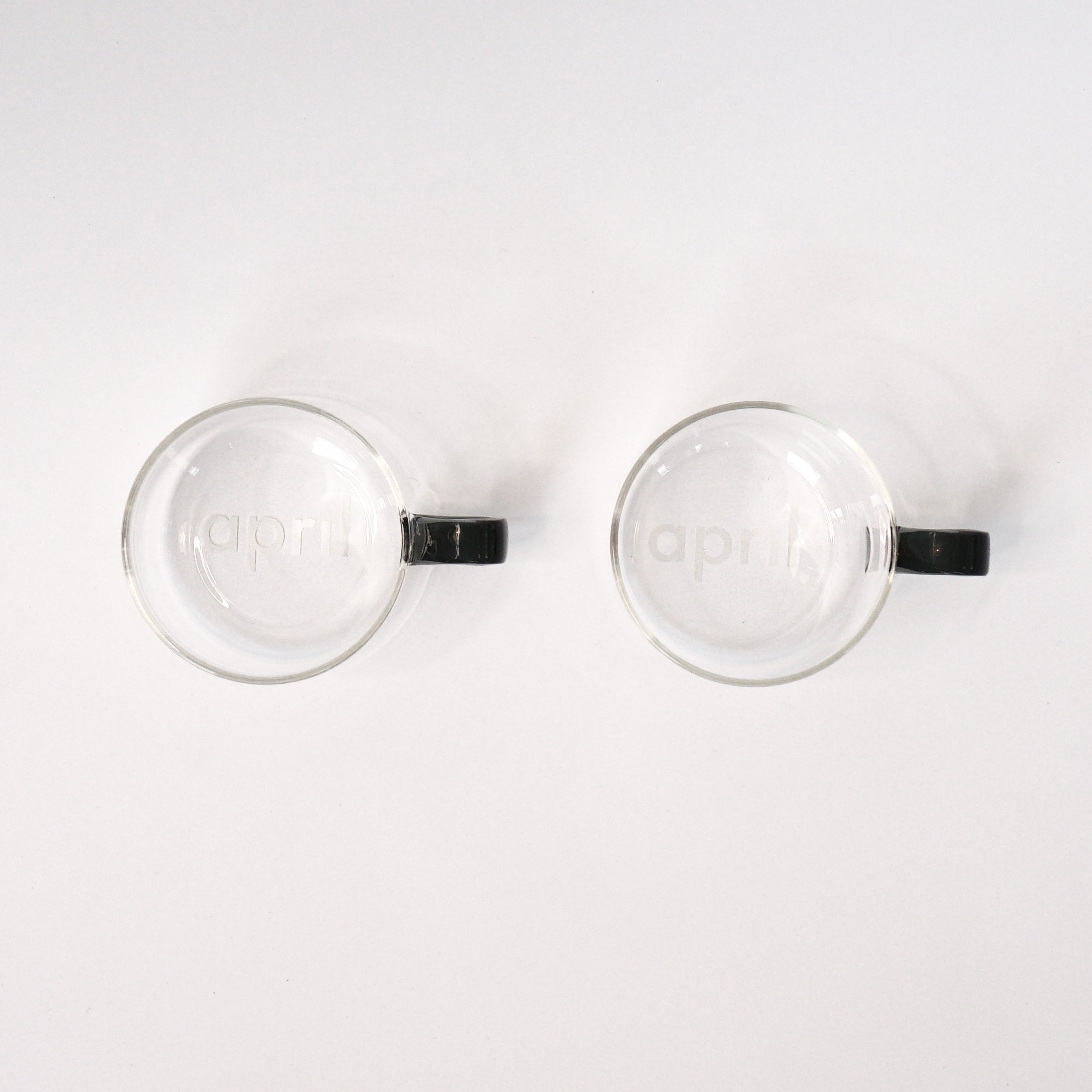 2 x april Glass Mugs