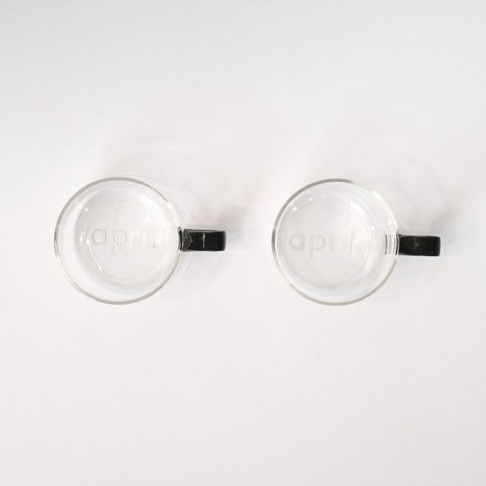 2 x april Glass Mugs