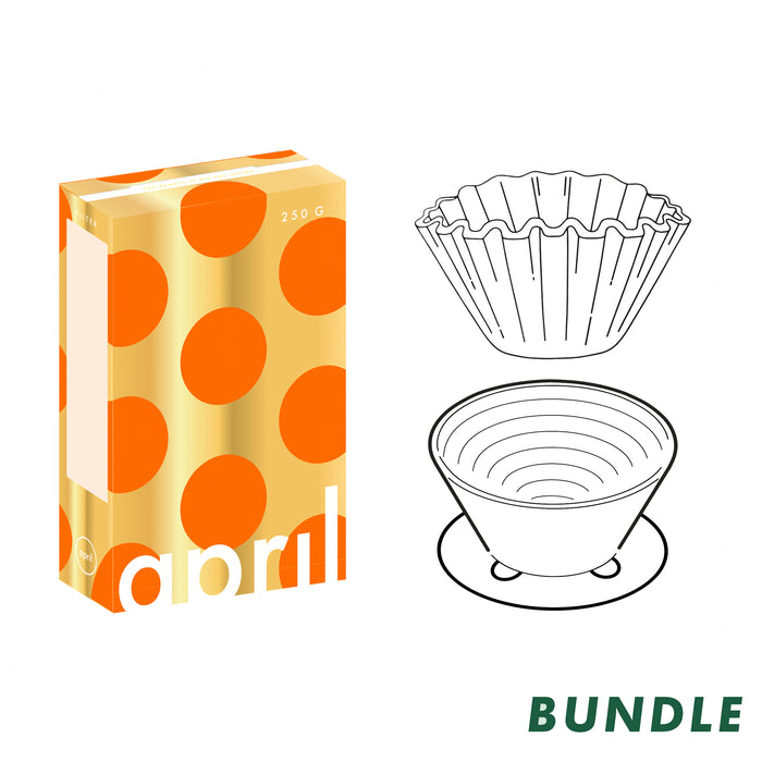 Glass Brewer + Paper Filter + 250g Filter Beans